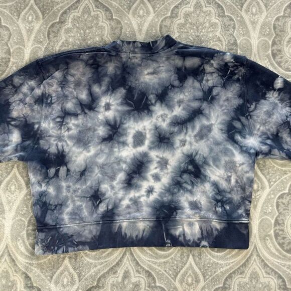 Womens Jonathan Simkhai Standard Cropped Tie-Dye Sweatshirt - Picture 3 of 5